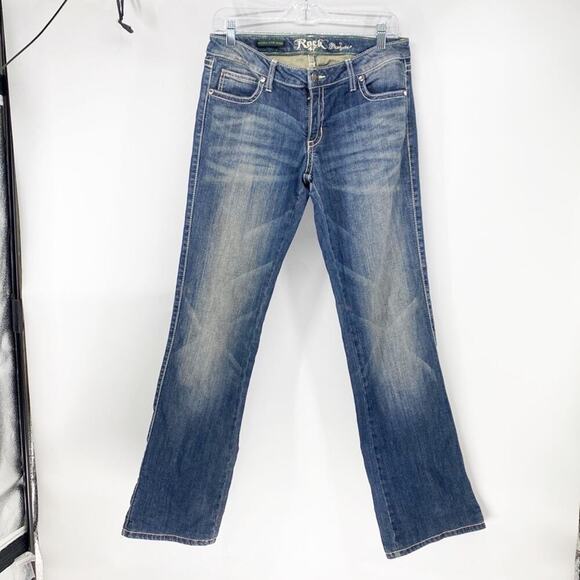 Wrangler Rock 47 angel wing embroidered sparkle ultra Low rise bootcut Y2K - Picture 2 of 7